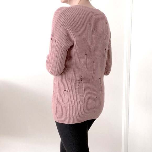 Distressed Long Knit Sweater - Picture 6 of 7